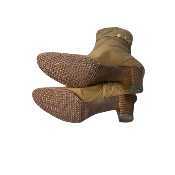 Vintage Style Womens Mid-Calf Heeled Boots Size 6.5M With Buckle - Picture 8 of 8